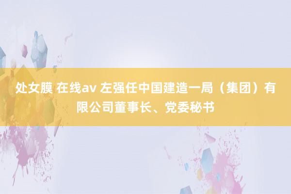 处女膜 在线av 左强任中国建造一局（集团）有限公司董事长、党委秘书